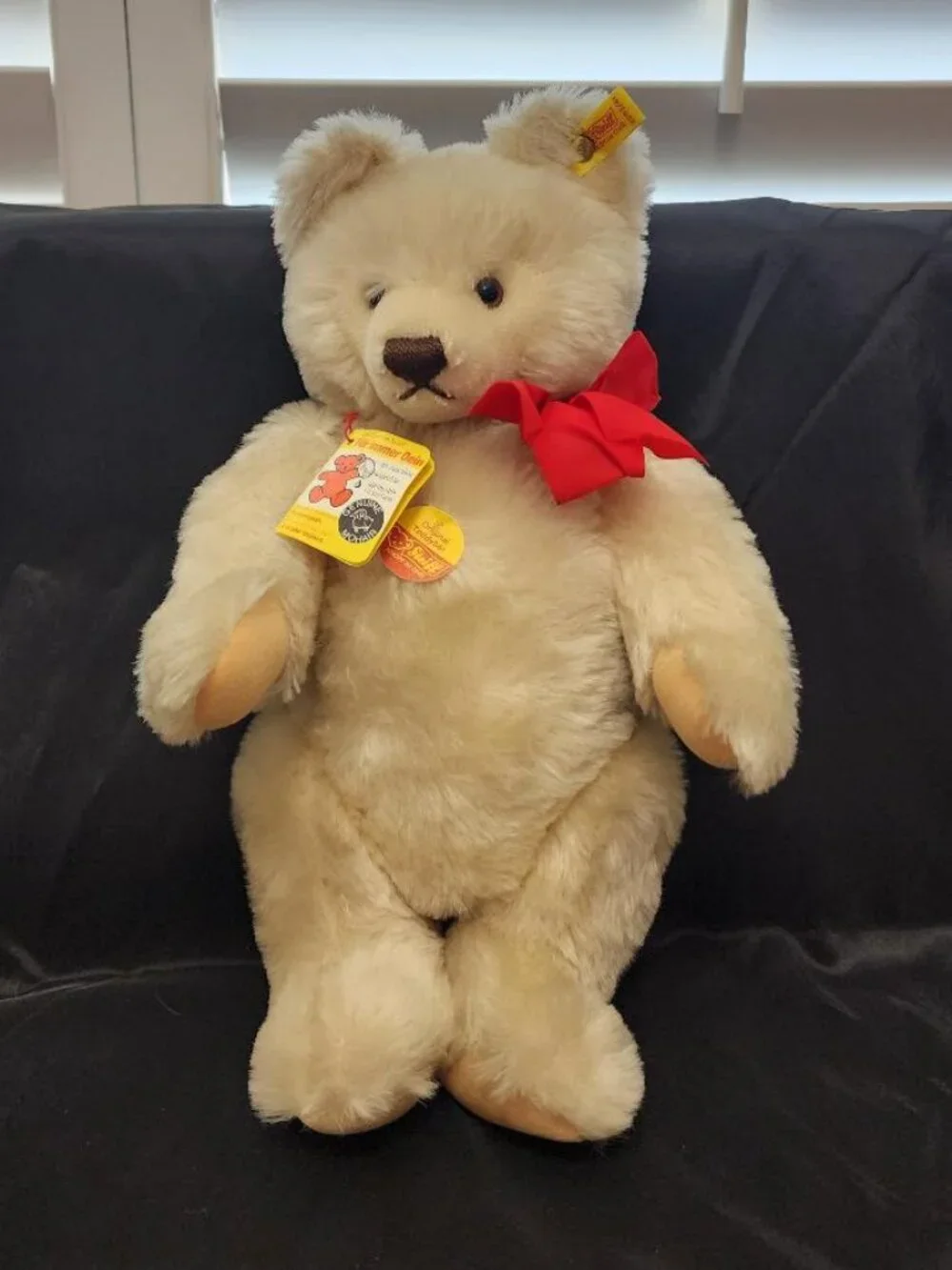 Vintage Steiff 15” Teddy Bear 1980 with original tags MADE IN WEST GERMANY